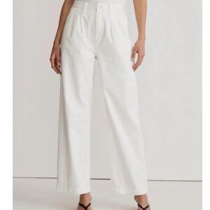 Madewell The Harlow Wide Leg Jeans Cream Wide-Leg Pants